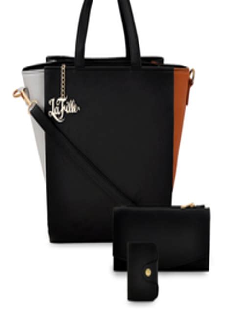 la fille bags|lafille handbags black set.